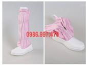 Giày cao cổ phòng sạch màu hồng