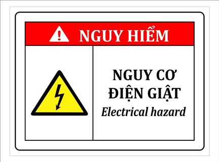 biển cảnh báo nguy hiểm điện giật